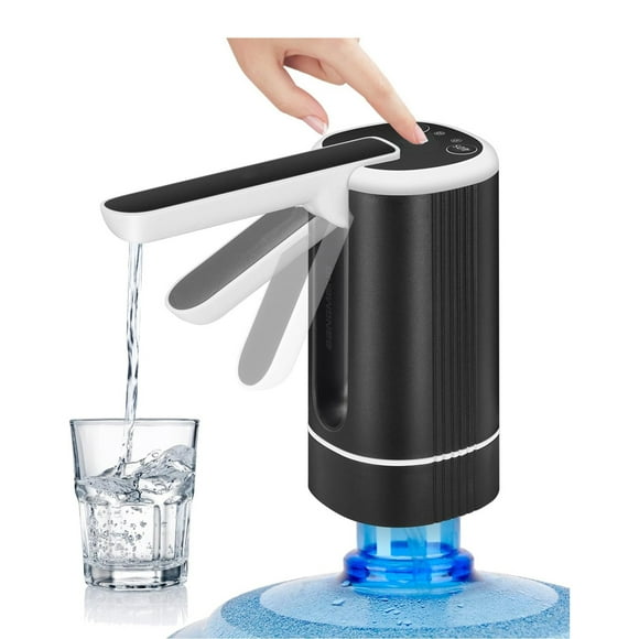 Dispensador Eléctrico De Agua Usb Para Garrafón 19l Portátil Negro