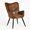 Brown, variant on Homy Casa Single Dining Chair with Tufted Backrest Upholstery, Metal Kitchen Arm Chairs for Dining Room Bistro, Brown