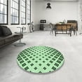 thumbnail image 4 of Ahgly Company Machine Washable Indoor Square Transitional Mint Green Area Rugs, 8' Square, 4 of 7