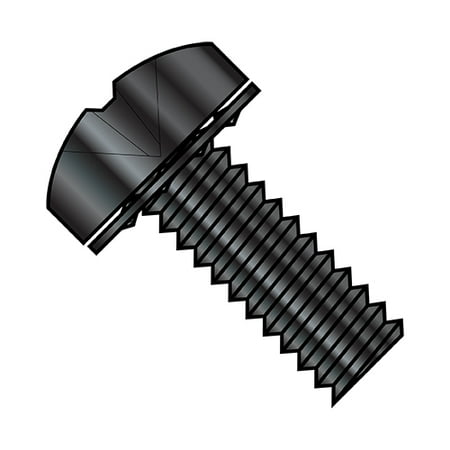 

6-32X1 3/4 Phillips Pan Internal Sems Machine Screw Fully Threaded Black Zinc (Pack Qty 3 000) BC-0628IPPBZ