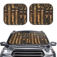 thumbnail image 2 of Vsdgher Ancient Egyptian Hieroglyph Print Car Windshield Sun Shade, Reflective Sunshade Window Sunshade Sun Visor Protector Fit for Cars,Trucks,SUVs-Medium, 2 of 6