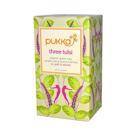 Pukka Herbal Teas Three Tulsi Caffeine Free 20 Bags