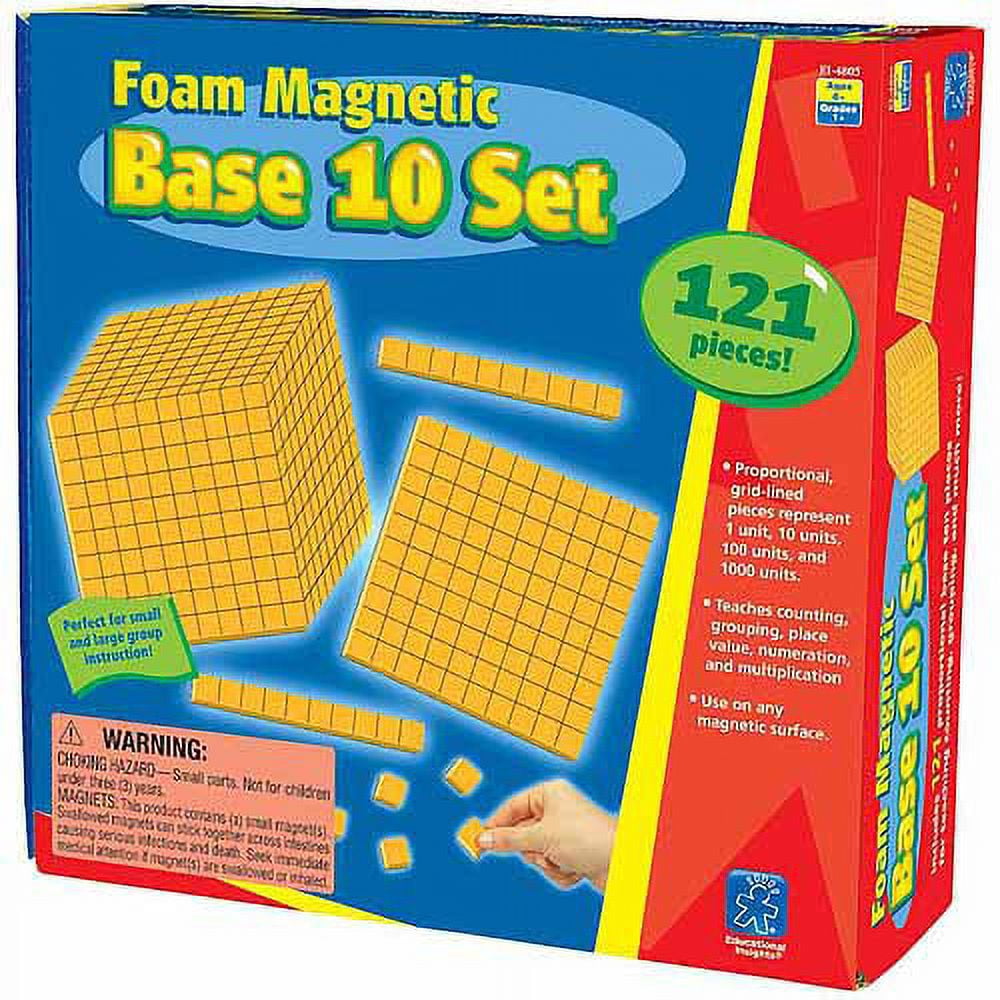 Educational Insights Foam Magnetic Base 10 Set (121 Pieces)
