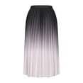 thumbnail image 4 of Women's Pleated Skirts Long Elastic High Waist A-Line Flowy Summer Beach Maxi Skirt Tie Dye Boho Casual Gradient Color Full Length Skirts Ruched Ruffled Tiered Maxi Dresses, 4 of 5