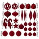 thumbnail image 3 of 28-Pack Flocked Shaped Christmas Balls Decorative Ornaments For Christmas Tree, 3 of 8