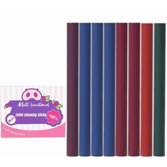 Sciasi Toilet Cleaning Sticks, Toilet Bowl Cleaners Drop in Tank, Toilet Bowl Drop Ins, Multi-functional Deodorizing Toilet Bowl Freshener for Bathroom, Automatic Long-Lasting Freshness(8PCS)