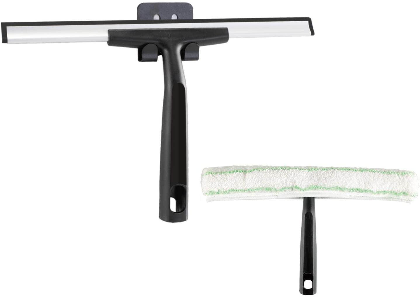 Eyliden Bathroom Shower Squeegee 2 Pieces with 1 Hook and a Microfiber