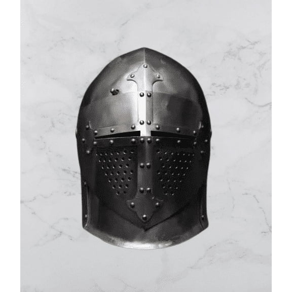 18 Gauge Medieval Crusader Helmet Medieval Bascinet Visor Helmet Medieval Sugarloaf Helmet
