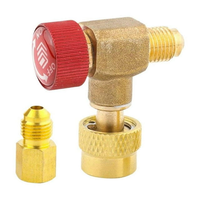 Refrigerant Charging Valve,Liquid Safety Valve R410A R22 Conditioning Refrigerant,Safety Adapter Control Ball for R12 R22 R410 Conditioner Manifold