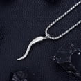 thumbnail image 5 of CACA LADY Italian Horn Necklace 925 Sterling Silver Italian Amulet Pendant Italian Amulet Gift for Men Women (with Gift Box), 5 of 5