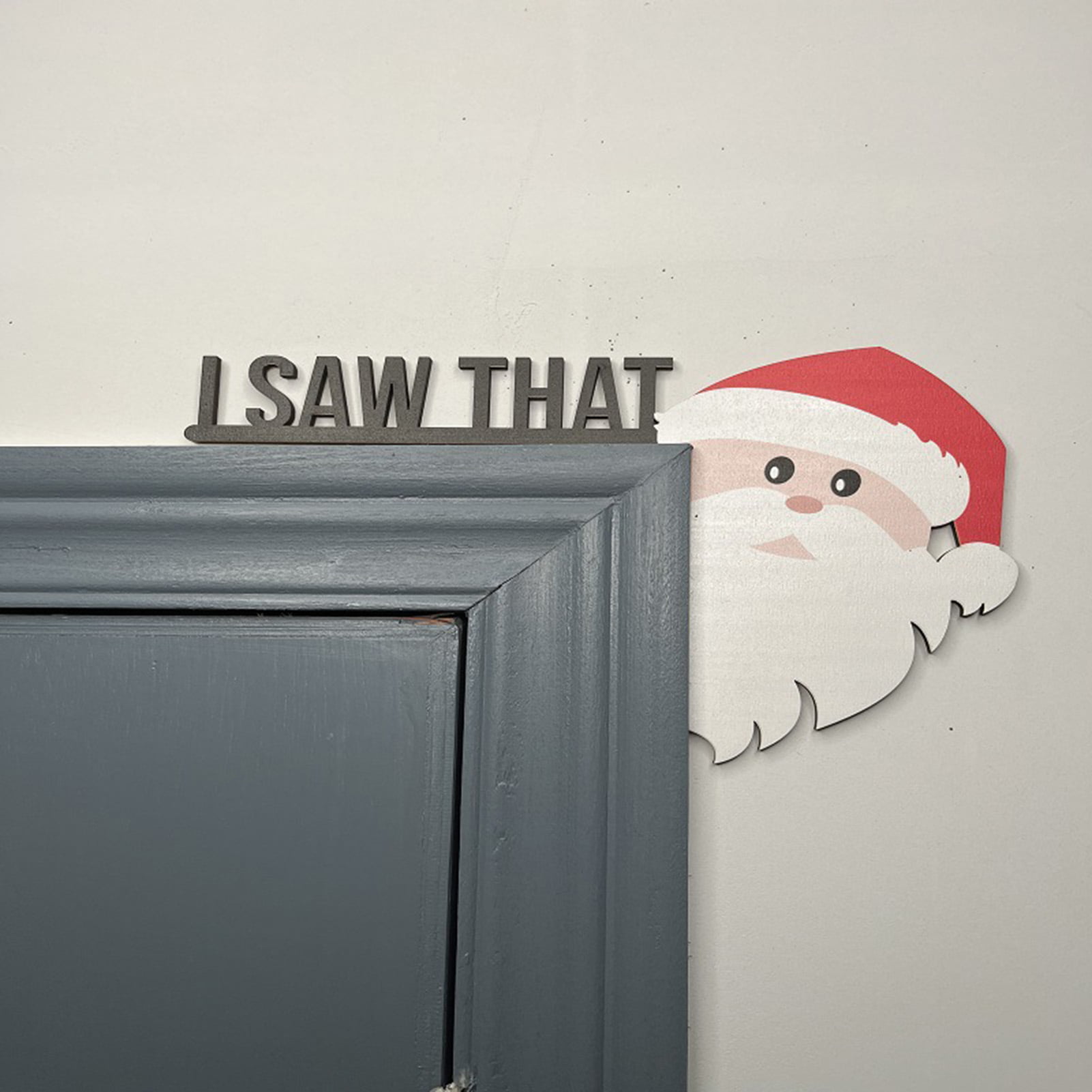 ZYmall Door Corner Ornament Funny Santa Claus/Gift Box/Tree/Hat 