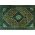 thumbnail image 1 of Ahgly Company Indoor Rectangle Medallion Turquoise Blue Traditional Area Rugs, 3' x 5', 1 of 4