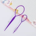 thumbnail image 1 of 1 Pair Hair Tail Tools, Hair Braid Accessories Ponytail Maker,French Braid Tool Loop for Hair Styling, 2pcs, 1 Color, 1 of 5