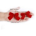 thumbnail image 2 of Tutuviw 12Pcs Christmas Tree Bows Mini Red Flocking Cloth Bowknot Xmas Decor Wreath Ornaments Hanging Decorations for Xmas Tree Ornaments Party, 2 of 7