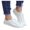 Beige, variant on asdoklhq Flat Shoes for Women Low-cut Canvas Shoes One-foot Lazy Korean Version Student Casual Flat Shoes Blue 38