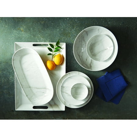 Better Homes Gardens Melamine Marble Print Salad Plate Walmart Com Walmart Com