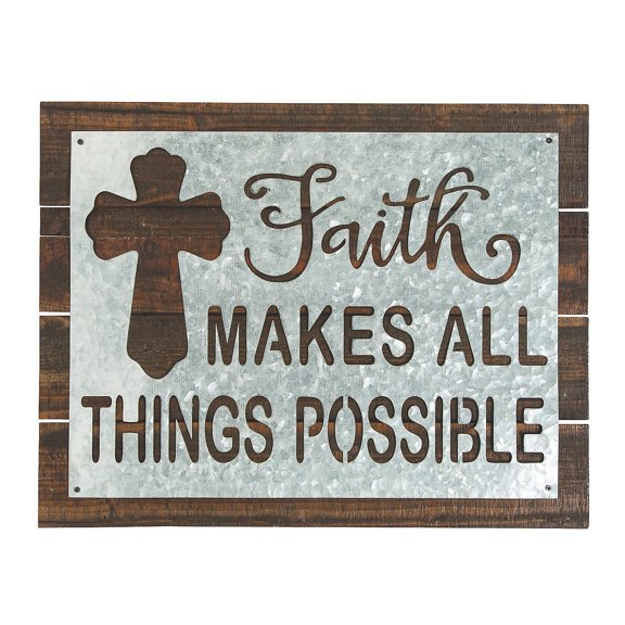 Faith Makes All Things Possible Wall Sgn - Home Decor - 1 Piece