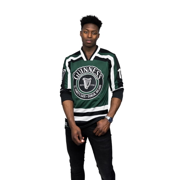 Guinness Adult Men's Green & White Harp Hockey Shirt