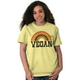 thumbnail image 3 of Vegan Rainbow Vegetarian Hippie Cute Plus Size Crewneck Graphic Tee Shirt Brisco Brands 2X, 3 of 5
