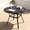 41.1'', variant on TLSUNNY 27.6" Outdoor Patio Round Dining Table for 2, with 1.57"-1.8" Adjustable Umbrella Hole & Foot Pads, Metal Frame & E-Coating, for Balcony, Poolside, Deck