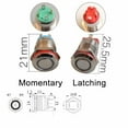 thumbnail image 4 of New Red Blue Green Yellow White ON/OFF Push Metal Button Switch 12mm LED Momentary/Latching WHITE 3-9V LATCHING, 4 of 8