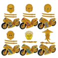 thumbnail image 3 of Golden Ninja Motorcycle 6 Children"s Assembled Building Block Toys With Weapons, 3 of 3