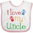 thumbnail image 3 of Inktastic I Love My Uncle Childs Boys or Girls Baby Bib, 3 of 4
