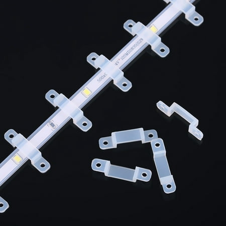 Translucent Fastener Clips Flexible Mounting Fixer for Fixing LED Strip Lights 5050 5730 3528 (Best Way To Mount Led Strip Lights)