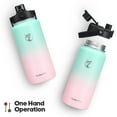 thumbnail image 5 of GEDUX 64 oz Insulated Stainless Steel Water Bottle, Half Gallon Water Bottle with 2-in-1 Chug & Straw Lid and Handle, Leak Proof Wide Mouth Vacuum Tumbler for Gym Travel, 5 of 6