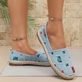 thumbnail image 5 of YOUYEDIAN Loafers for Women Comfortable Fashion Patchwork Print Low Heel Casual Round Toe Soft Flats Versatile Slip On Walking Canvas Shoes, 5 of 5