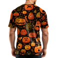 thumbnail image 6 of Halloween Shirts for Men Spider Witch Hat Graphic Short Sleeve Fall Tops Bat Print Crew Neck Funny Scary Tees L, 6 of 6
