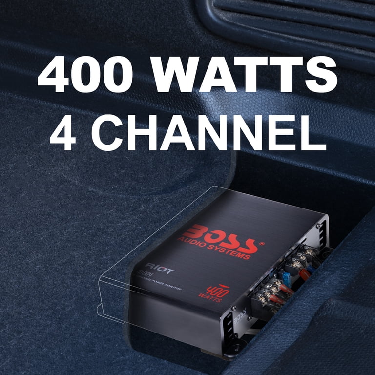 Free Shipping! Boss Audio Systems R1004 Riot Series 4 Channel Car