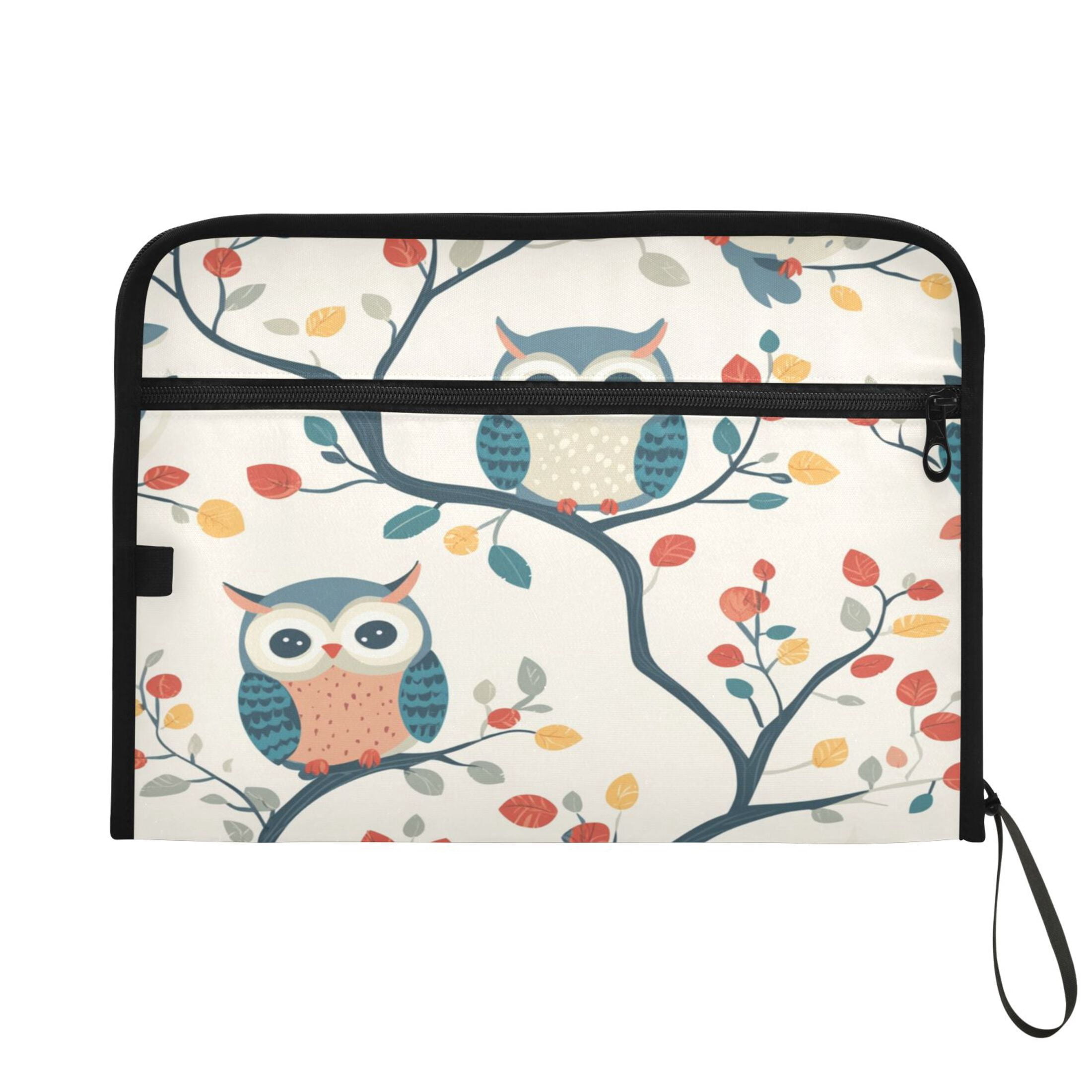 Organ Folder 14.2 x 0.8 x 10.6 Inches 13 Separate Pockets A4 Size Documents Folder A Sort Storage File Manager For The Home Office Colorful Cartoon Owl