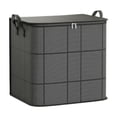 thumbnail image 2 of 20X20X16 Inch Thick Oversized Fabric Storage Bin, Clothes Storage for Closet, Large Storage for Blankets, Foldable Tote Bag for Moving Supplies, Zippered Lid Enclosed Design Keeps, 2 of 5