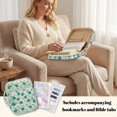 thumbnail image 4 of Xixirimido Bible Cover Case Large Bible Cover with Handle Quilted Bible Carrying Case Bag with Bookmarks Bible Study Supplies Accessories, Poppies Floral Green, 4 of 7