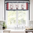 thumbnail image 5 of Xmas Gnome Valances for Windows Merry Christmas Rod Pocket Curtain Valance Window Treatment Short Curtains for Kitchen Living Room, 42"x18", 5 of 5