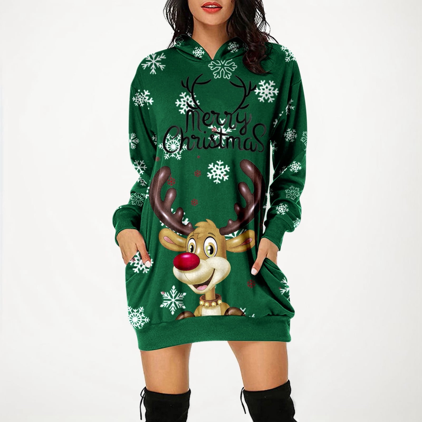 Robe Pull Robe De Noel Femme Grande Taille Wyzesi Robes D'Automne