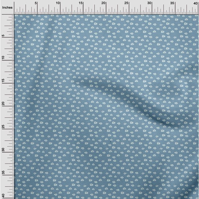 oneOone Cotton Poplin Fabric Rainy Clouds Nature Decor Fabric Printed BTY 42 Inch Wide