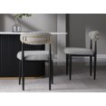 thumbnail image 5 of Modern 5-Piece Faux Marble Dining Table Top with Boucle Armless Chairs in Gray Dining Room Set for Kitchen, 5 of 8