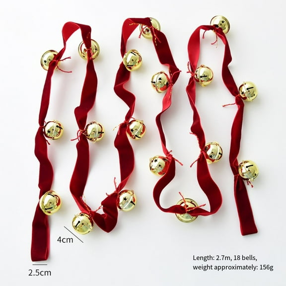 Christmas Velvet Ribbon Bell String: Jingling For Your Christmas Tree
