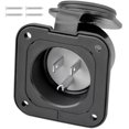 thumbnail image 1 of 15 Amp Car Camper Trailer Shore Power Inlet Plugs 125V / Flange Inlet RV Power Outlet Socket with Waterproof and Dustproof Cover / 5-15P RV Plugs Power Inlet Receptacle, 1 of 11