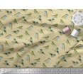 thumbnail image 3 of Soimoi Crepe Silk Fabric Flycathcer Bird Printed Fabric 1 Yard 42 Inch Wide, 3 of 5