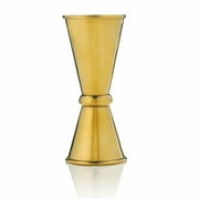 Stainless Steel Cocktail Jigger, Small Japanese Style Gold Double Jigger by Viski