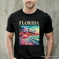 thumbnail image 5 of Vibrant Florida State Flamingo T-Shirt, Miami Beach Souvenir and Coastal Tee, 5 of 6