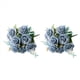 thumbnail image 1 of 2X Flores de Rosas Azules Artificiales Ramo de Flores de Seda Flores Artificiales DecoracióN del JardíN del Hogar Rosas de Boda Azul, 1 of 4
