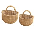 thumbnail image 1 of Woven Basket,pot basket storage home decor arrangement flower,weaving bag baskets wall hanging organizer handle,creative small door woven wicker farmhouse basket,handheld flower arrangement Zulema Cesta tejida, 1 of 2