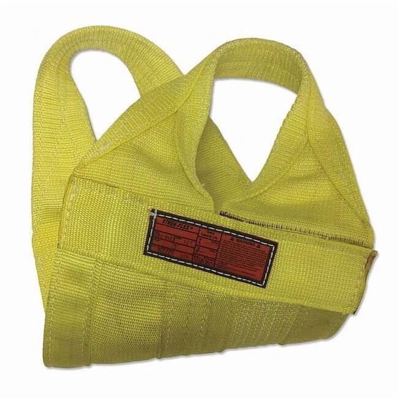 Stren-Flex Synthetic Web Sling, Type 8, 4 ft L, 8 in W, Nylon, Yellow WB1-908-04