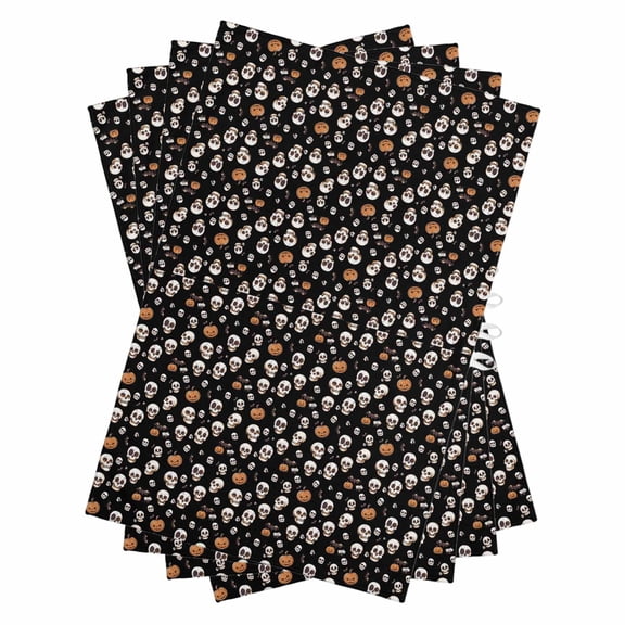 Halloween Horror Skull Kitchen Towels Set of 4, Water Absorbent Dish Towel, Pumpkins Bats Black Abstract Decorative Hand Towels - Quick Drying Cloth for Cooking Baking, 18x28 Inch