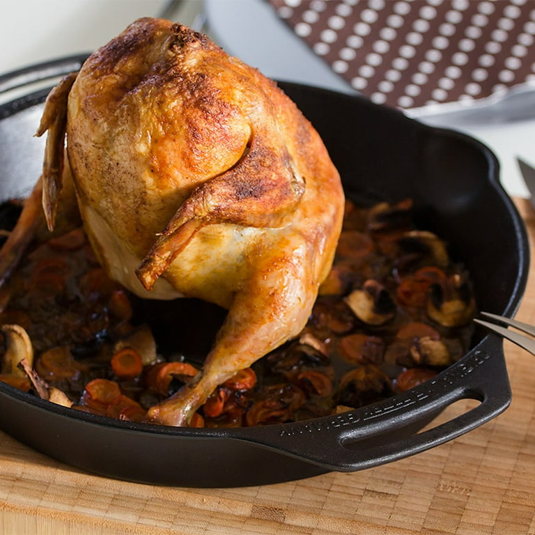 Cast iron top roast pan