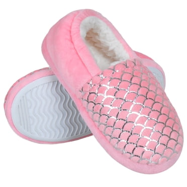 Kids Micro Suede Memory Foam Slippers โ Soft Sole, Faux Fur Lining (Unisex)